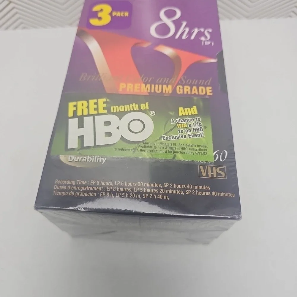 Sony T-160VF Standard Grade 8 HR VHS 327m Hi-Fi Blank Tapes Pack of 3 Sealed New